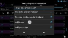 Example of using 'Copy as a group search' - GameGuardian