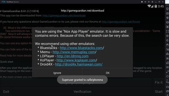 How to install on the Nox emulator - GameGuardian