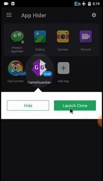 No root via App Hider - GameGuardian