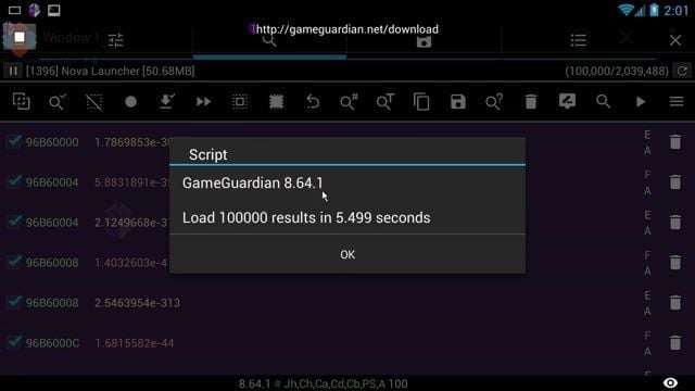 8.64.1: Accelerated scripts. In some cases, twice - GameGuardian