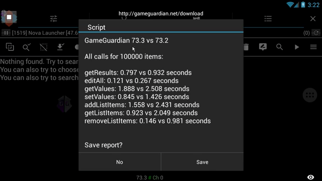 73.3: Speed up scripts. In some cases, 6 times - GameGuardian