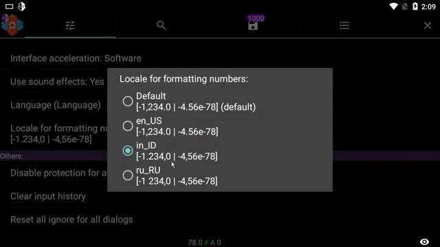 78.0: Added option to override the locale for formatting numbers - GameGuardian