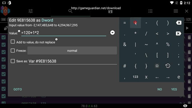 78.0: Added formula input mode on the internal keyboard - GameGuardian