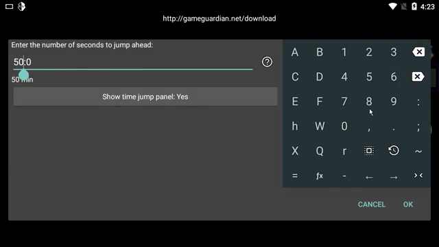 80.0: Improved work with time jump panel - GameGuardian